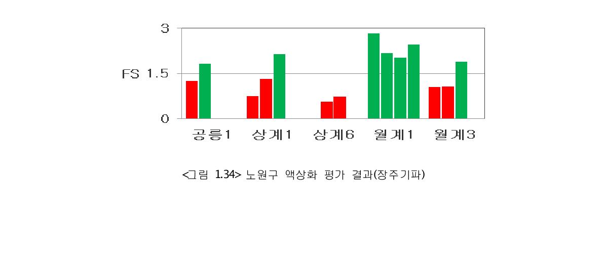 노원구 액상화 평가 결과(장주기파)