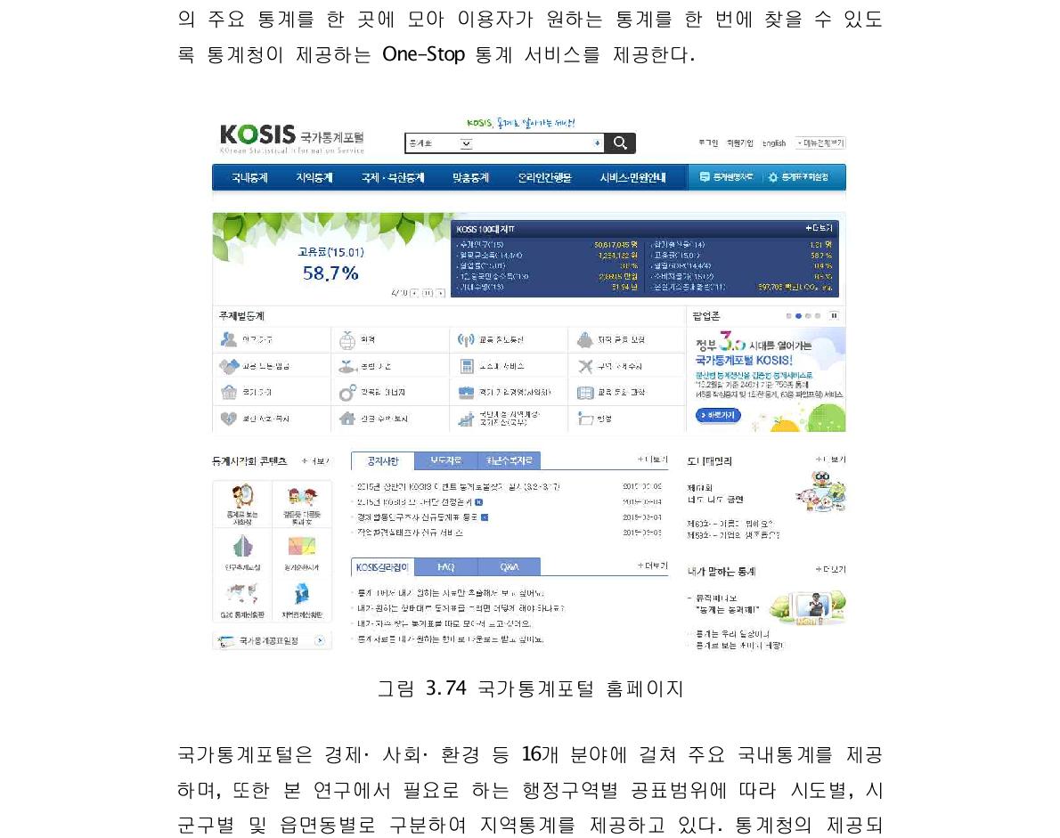 국가통계포털 홈페이지