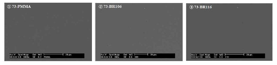 아크릴레이트 계열 바인더를 사용한 PVDF 코팅 표면의 전자현미경사진