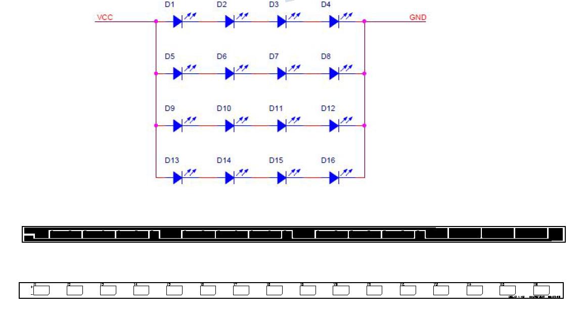 LED모듈 PCB 설계도 및 최종 PCB(YELLOW))