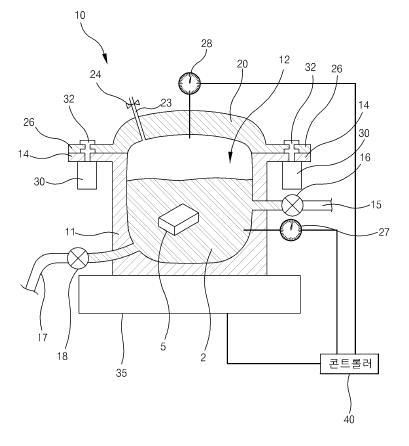 봉공처리용 압력챔버의 개략도