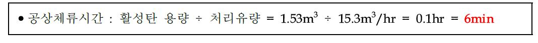 공상체류시간 산정