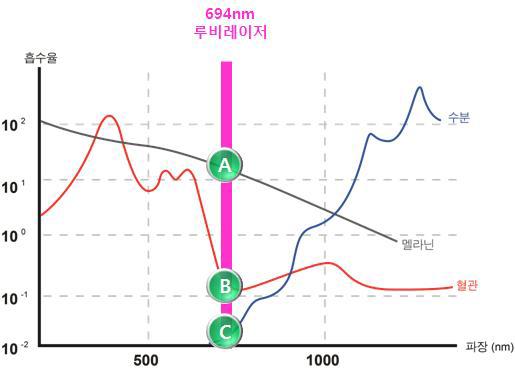 루비레이저의 의학적 특성