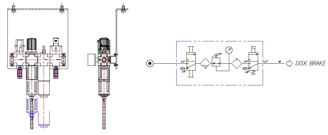 Disk Brake Air Unit 및 회로도