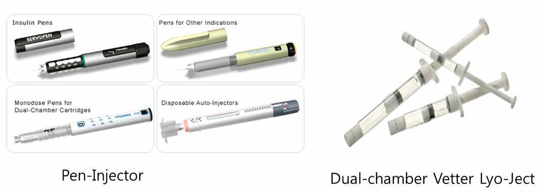 바이오의약품을 위해 개발된 주사 도구들 (Injectors)