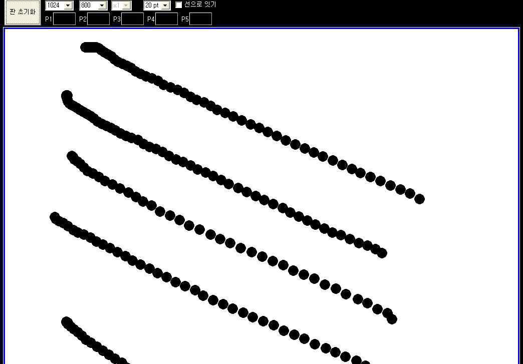 그림판 프로그램을 이용한 멀티터치 동작