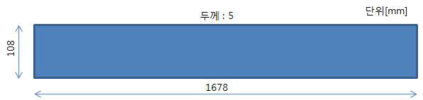 Slot이 없는 두께 5mm로 외곽 치수가 B형상과 같은 tie plate