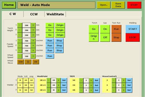 Weld – Auto Mode 화면