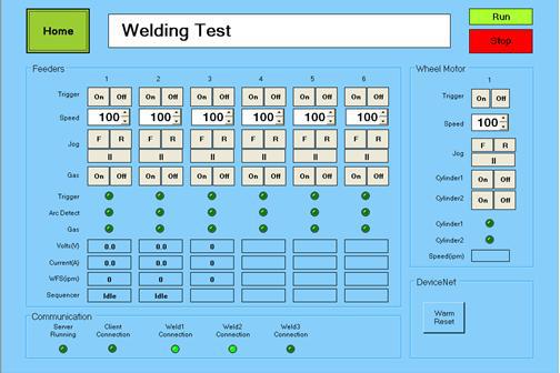 Welding Test 화면