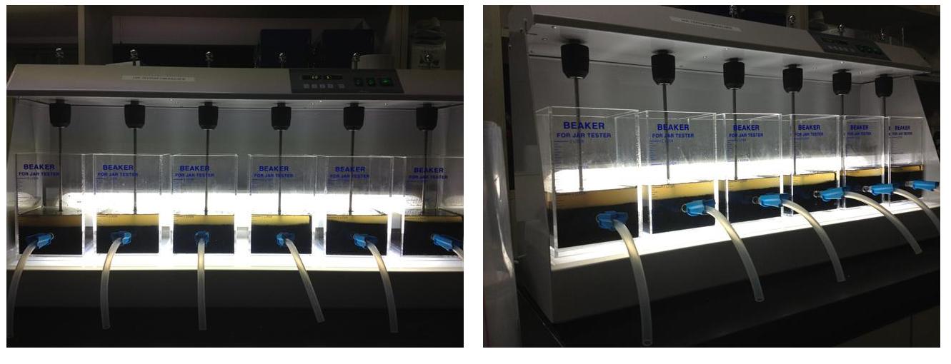 Jar-test 교반 실험 결과