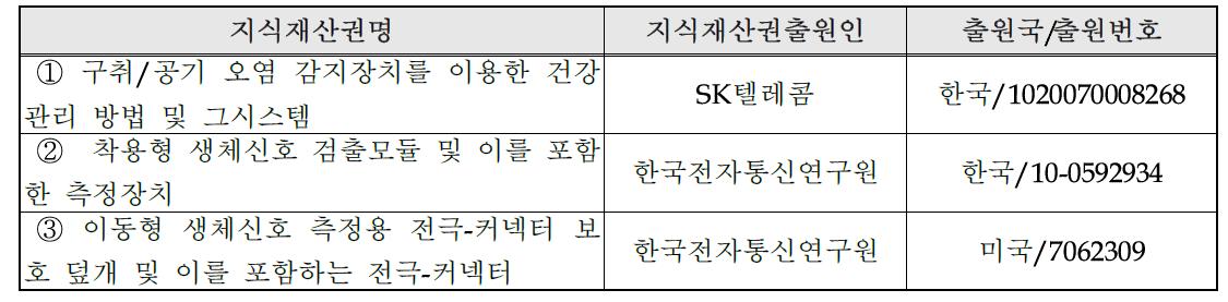 국내외 관련지식재산권 현황