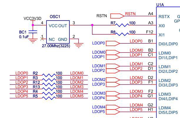 MN34229와 ISP의 sub-LVDS I/F 연결 회로도 (MN34229)