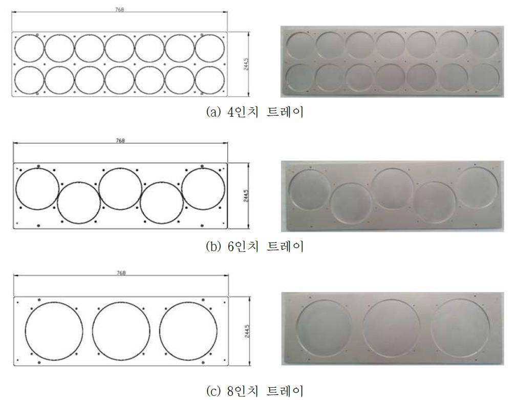 개발된 최종 트레이 제작사진