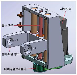 발판각도 구동장치 구조