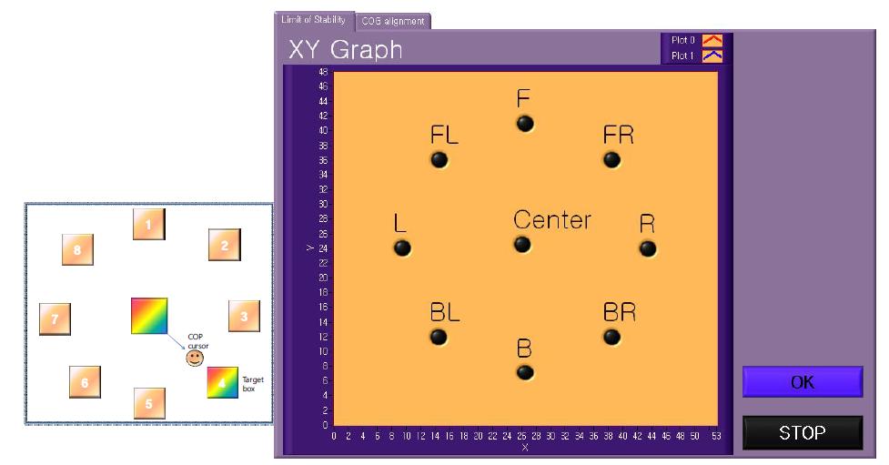 COP 이동 유지(LOS: limit of stability) 훈련 프로그램
