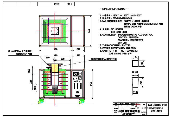 수소환원로의 설계도면