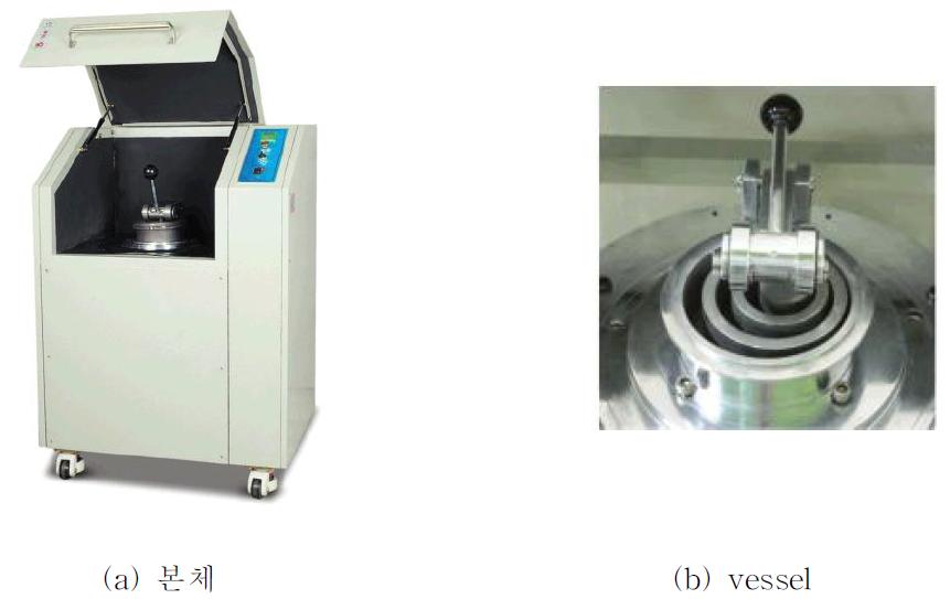 리튬회수를 위한 초미분쇄기 ; (a) 본체, (b) vessel