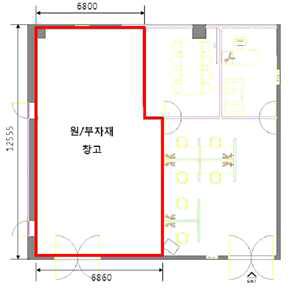 원부자재 창고 및 완제품 창고