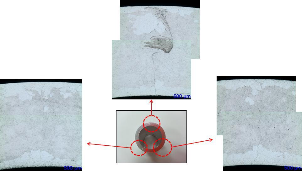 압출된 6000계 Modify-1 Pipe의 Micro 상태 (전반부)