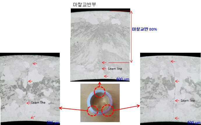 7차 압출의 6000계 Modify-1 Pipe의 Micro 상태