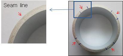 공압용 실린더 튜브의 마크로 검사 결과