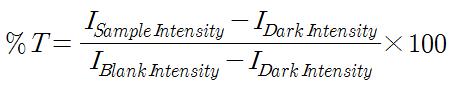 Dark 노이즈를 반영한 광투과율 계산식