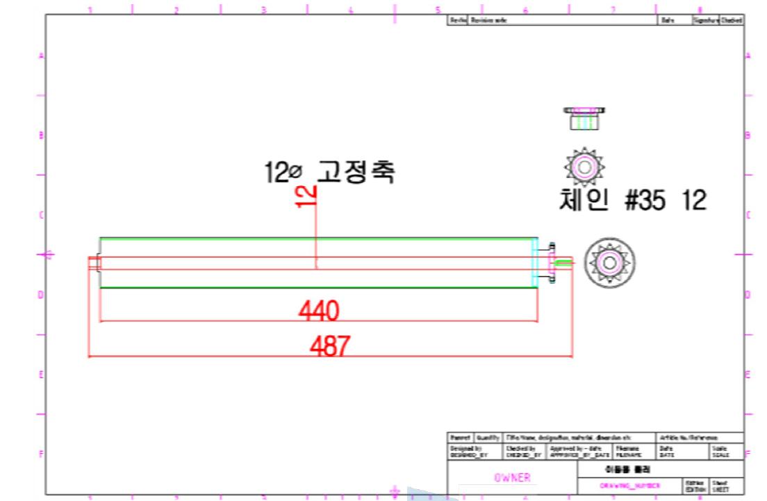 이동형 롤러 도면