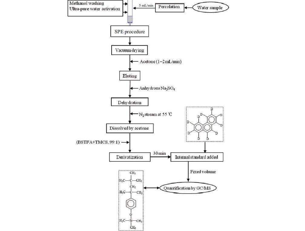 Total flowchart for the nonylphenol determination analysis