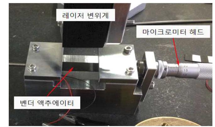 좌굴형 벤더 액추에이터 시제품 변위 측정