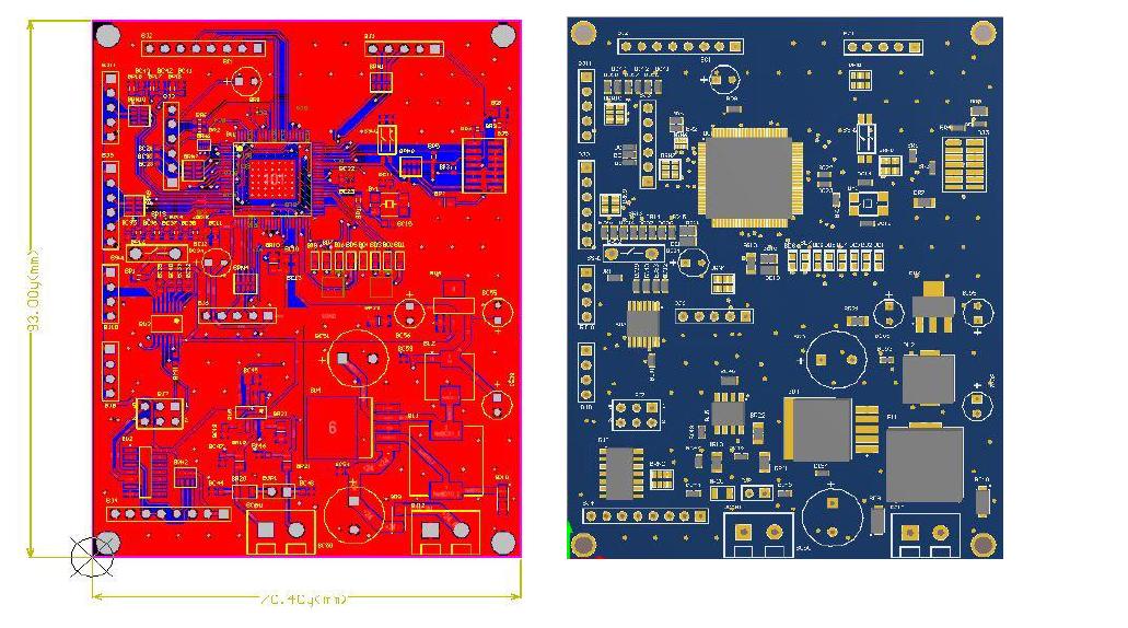 사용자제어부 PCB 레이아웃