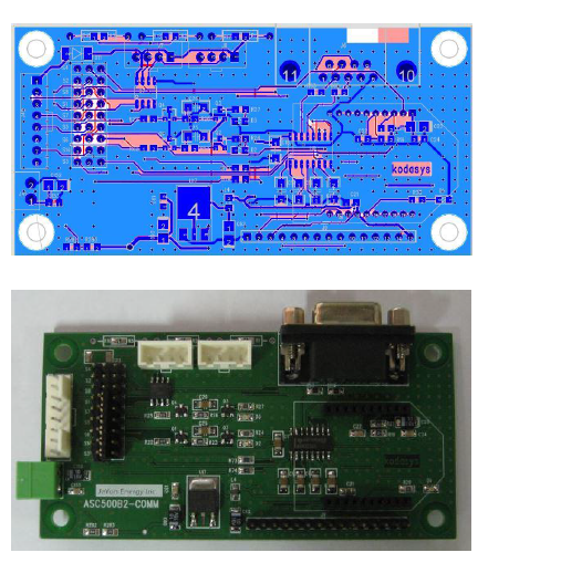 PCB와 부품실장 장면