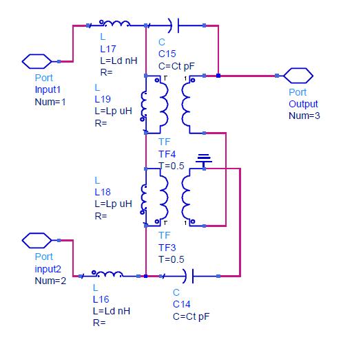 DRF1300출력을 결합을 위한 트랜스포머.