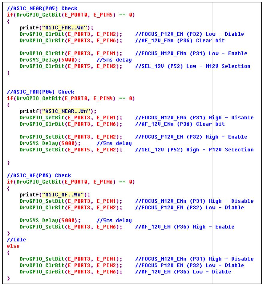 예) 앳폰에서 NEXIA 1차 보드에 적용한 code