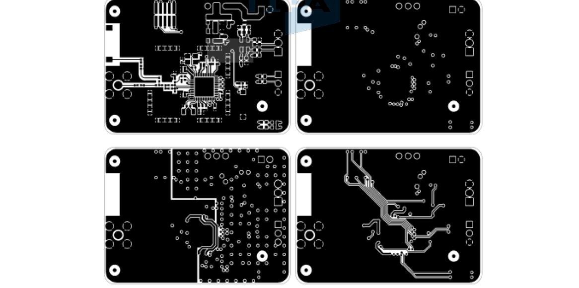 PCB 거버 Layer 1~4(좌측상단부터)