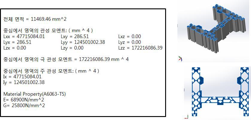 마스터 부 Frame 단면 정보