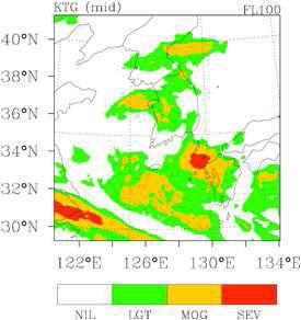 Middle-level KTG at FL350 valid at 06 UTC 20 Jan. 2012.