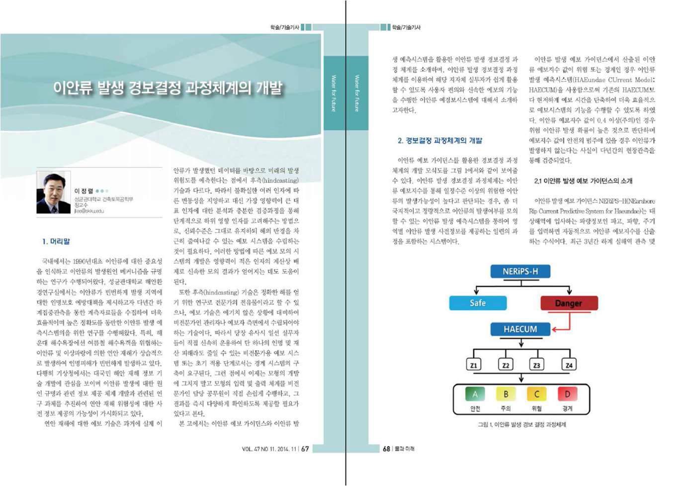 2014년 11월 한국수자원학회지 학술/기술기사 투고