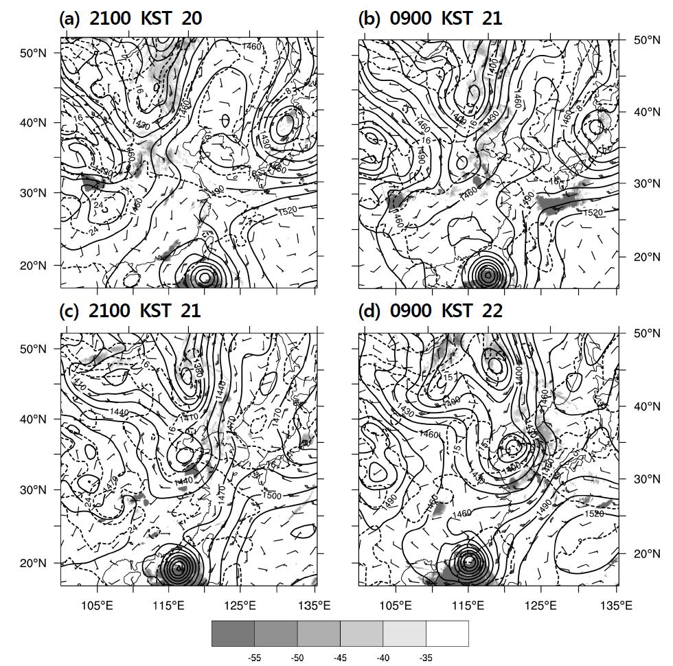 Same as Fig. 3.2.23 except for 2100 KST 20 – 0900 KST 22 August 2008 (R2-CC34).