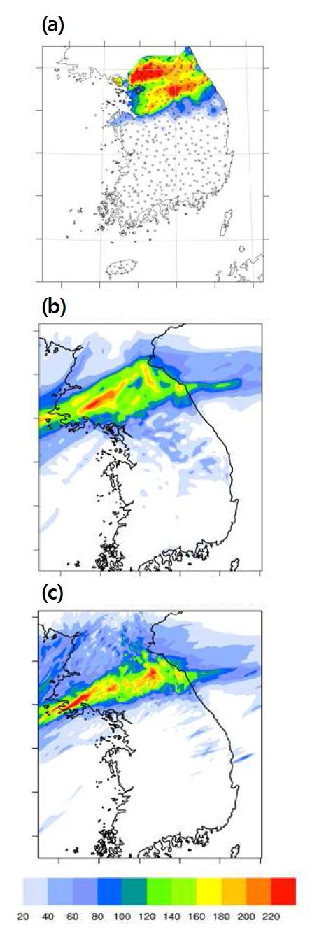 Same as Fig. 3.2.48 except for 0000 KST 24 – 0000 KST 25 July 2008 (CC32).