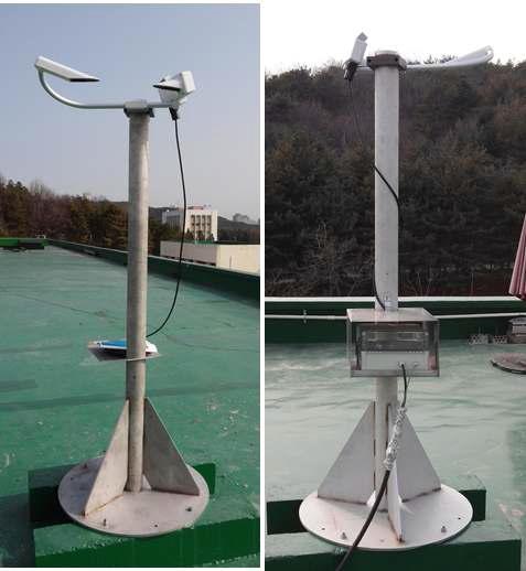 Scatterometer type visibility sensor (Vaisala PWD22 visibility and present weather sensor) installed adjacent to the reference transmissometer.