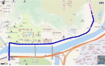 측정1 MSC EFR 표시 (루트1 상행)