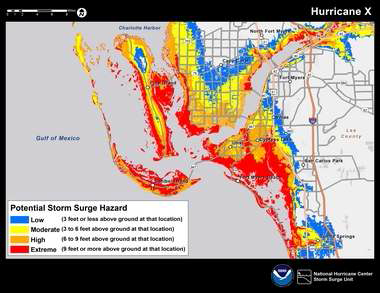 허리케인 센터의 폭풍해일 경보 시스템