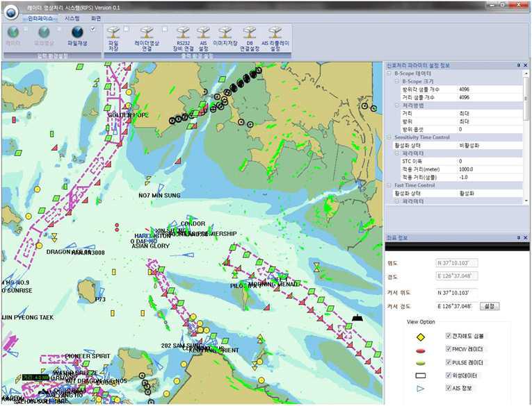 Visualization module of the ship monitoring system