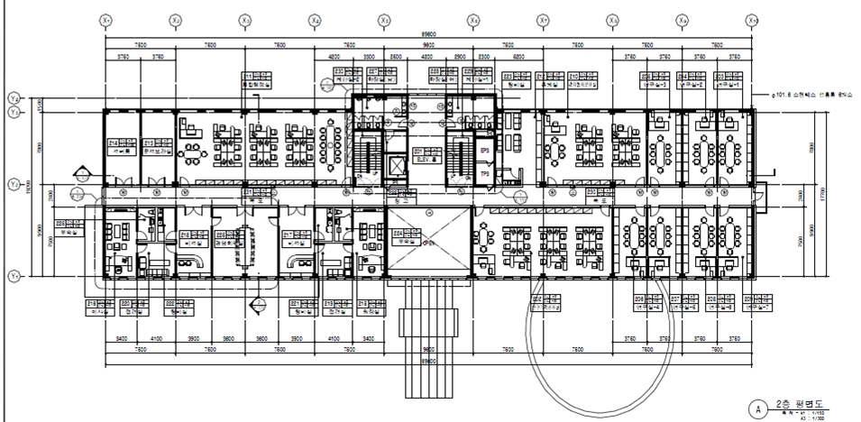 설계엔지니어링 및 시험준비동 평면계획안