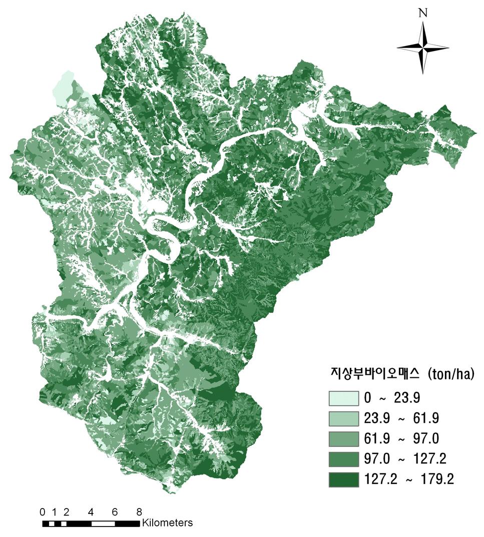 지상부바이오매스 지도