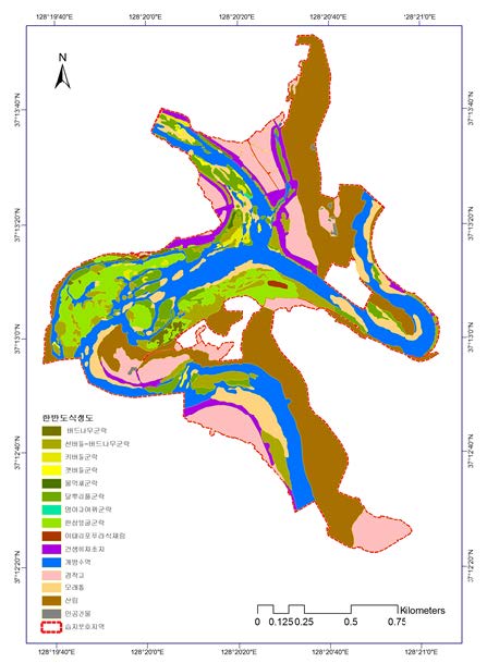 Actual vegetation map of Hanbando Wetland
