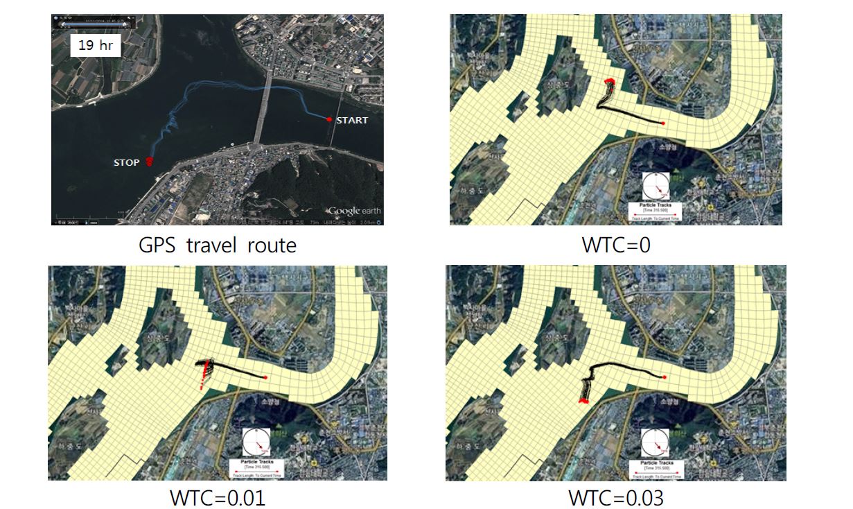 Comparison of WTC application result in CASE 5