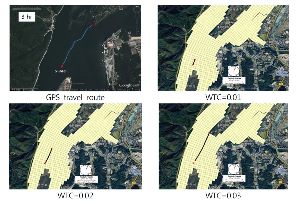 Comparison of WTC application result in CASE 7