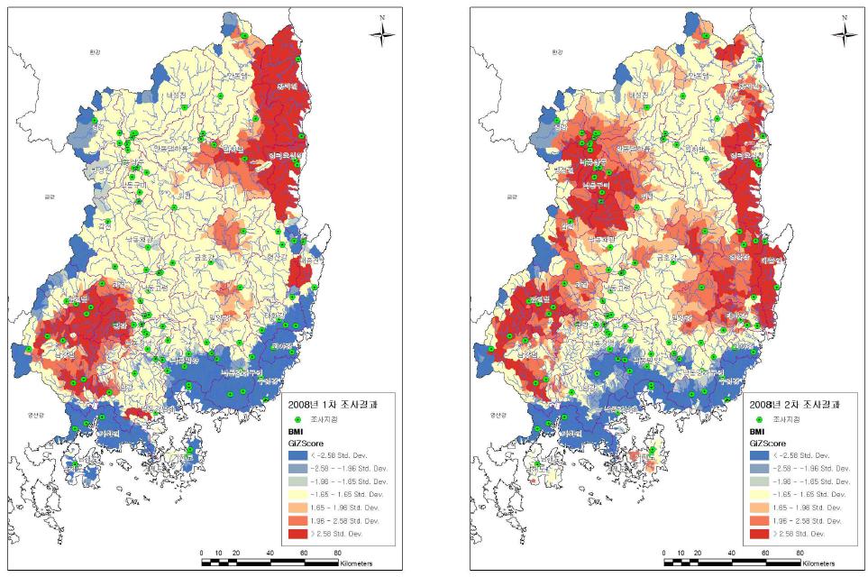 BMI Hotspot 분석결과(2008)