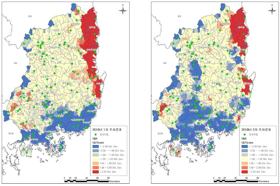 BMI Hotspot 분석결과(2010)